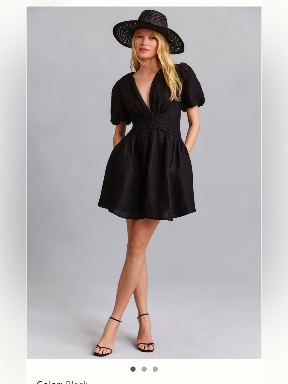 Anthropologie Katerina Button Front Midi dress Medium